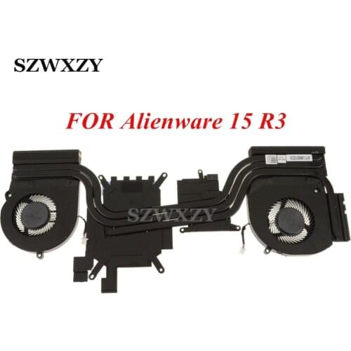 For Dell For Alienware 15 R3 CPU Graphics Cooling Heatsink Fan Assembly K1W4D 0K1W4D Full Tested