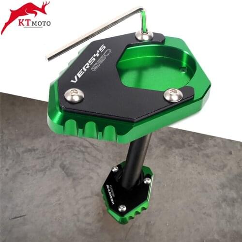 For KAWASAKI VERSYS650 VERSYS 650 2015-2021 Motorcycle CNC High quality Kickstand Foot Side Stand Extension Pad Support Plate
