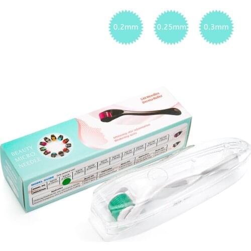 DRS 540 Derma Roller Micro Needles Titanium Microneedle Mezoroller Machine for Face Treatment Skincare Micro Needle Roller