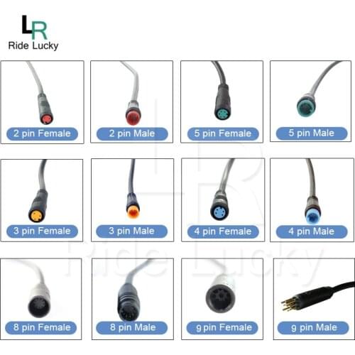 Electrical Julet Mini 2 3 4 5 8 9 Pin Waterproof Cable Connector Ebike Cable Extension Convert Kit Accessories