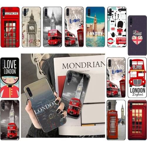 Flag United Kingdom London Big Ben Telephone Box Phone Case For Samsung A50 A32 A11 A12 A02 A52 A21 M31 A72 A51 A70 A71 A21S