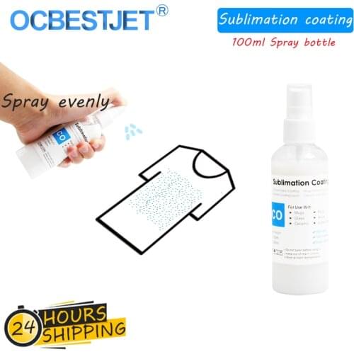 100ML Sublimation Coating Spray Bottle For Sublimation Ink Pre-treatment Use For Cotton Fabric Quick drying Spray