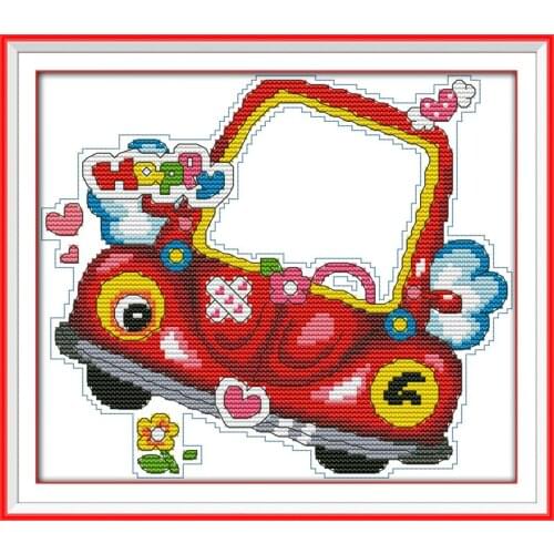 Photo frame (10) cross stitch kit people 18ct 14ct 11ct count print canvas stitches embroidery DIY handmade needlework plus