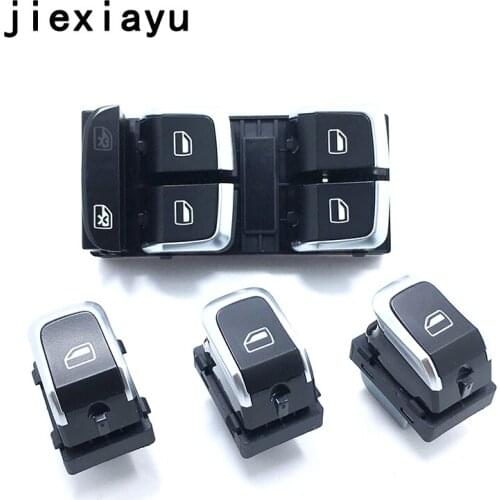 1 SET chrome Power Window Switch Panel BUTTON For A4 S4 Q5 B8 Allroad A5 S5 8KD959851A 8KD 959 851 A 8KD 959 855