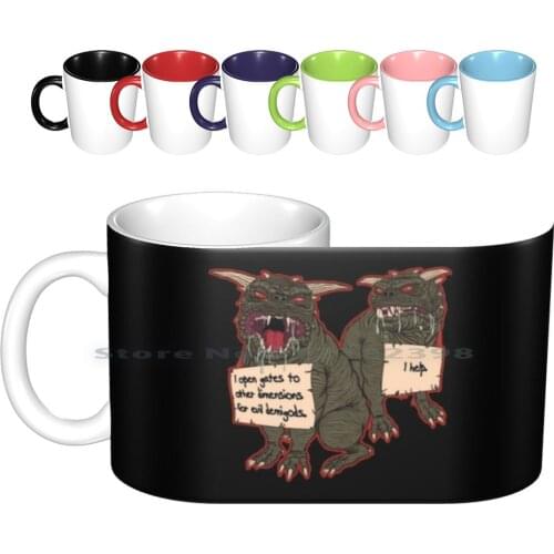 Terror Dog Shaming Ceramic Mugs Coffee Cups Milk Tea Mug Ghostbusters Pitbull Dog Terror Shaming Meme Monster Creature Evil