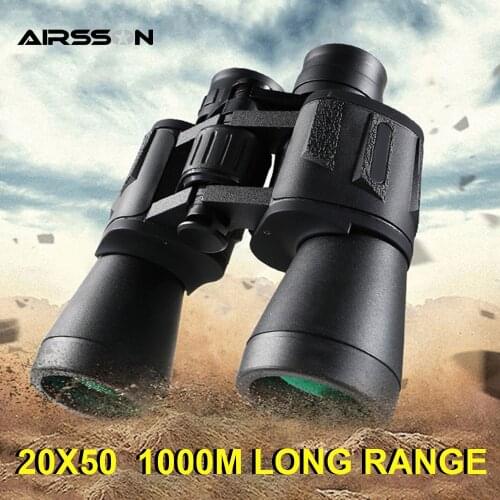 20X50 Powerful Binoculars HD Waterproof Binoculars Professional Telescope BAK4 Prism Low Light Night Vision for Camping Hunting