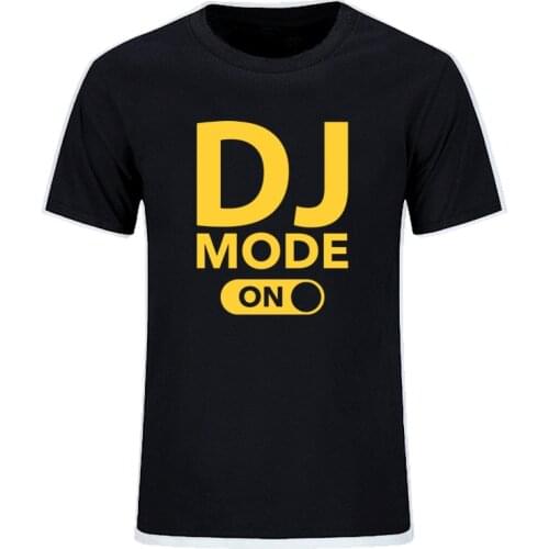 Men T-shirt DJ Mode On T Shirts Men 100% Cotton Funny Design Print Men Short Sleeve T-shirt Homme Camisetas Hip Hop Top Tees