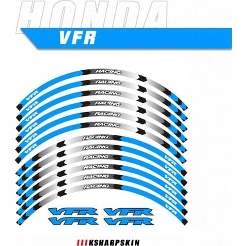 Motorcycle decal Outer wheel rim stickers tire film border reflective decals tire decoration sticker For HONDA VFR