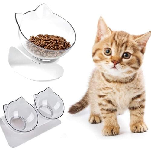 Non-slip Cat Bowls Double Pet Bowls With Raised Stand Pet Food and Water Bowls For Cats Dogs Feeders Pet Products Puppy Cat Bowl