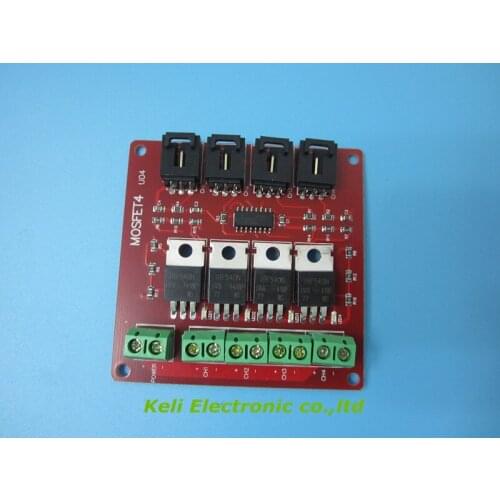 New 5pcs/lot Four Channel 4 Route MOSFET Button IRF540 V4.0+ MOSFET Switch Module
