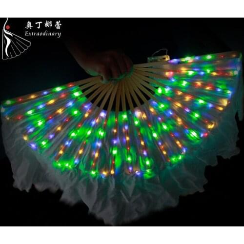 Odin Narelle Belly Dance Real Silk Sensu Led Colorful Luminescence Sensu Belly Dance Luminescence Dance Prop