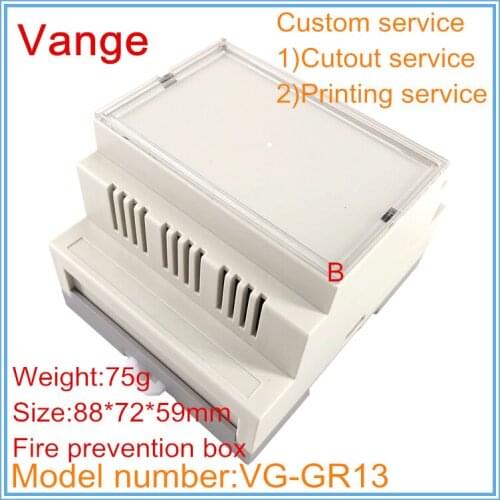 1pcs/lot fireproof feature material ABS plastic diy box enclosure 88*72*59mm for industrial control product