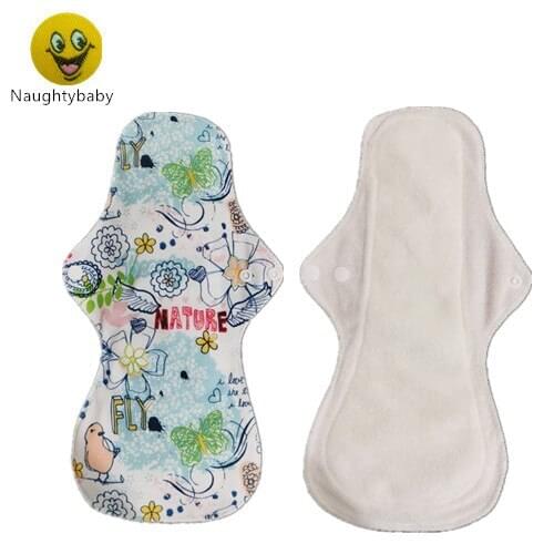 Cheapest Bamboo Mamas Cloth Pad Bamboo Sanitary pads For Women Girls Printed Menstrual Pads Liners Washable 30 pcs/lots
