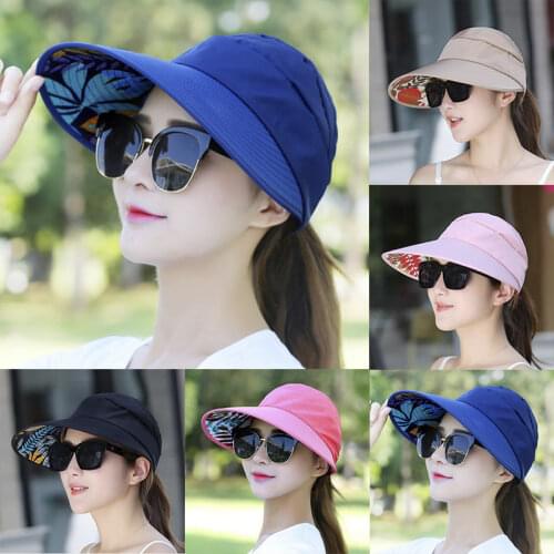 Panama Beach Sunscreen Hats For Women Sunny Summer Wide Brim Sun Visor Caps Outdoor Sports Cycling Casual Hat