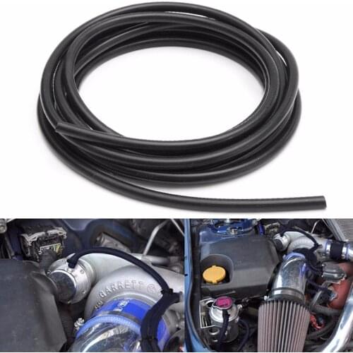 JX-LCLYL 1pc 4mm Silicone Vacuum Tube Hose High Temperature High Pressure 5M Black