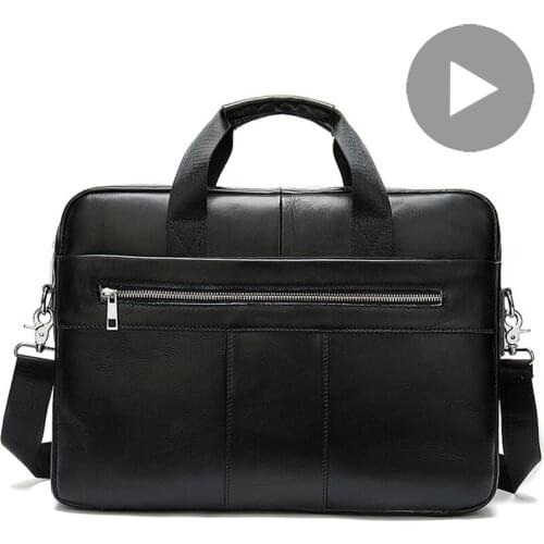 Messenger Shoulder Men Briefcase Bag Genuine Leather Handbag For Laptop Document A4 Crossbody Bolso Sac Bolsa Hit Vintage 2020