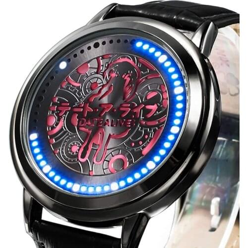 Anime Date A Live Tokisaki Kurumi Led Watch Waterproof Touch Screen Digital Light Watch Wristwatch Cosplay Props Gift New