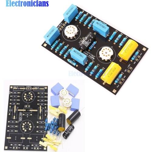 DC 180-300V DC 12V 12AX7/12AU7 Tube Preamp Amplifier Board DIY Kits Classic Circuit Tube Bile Preamplifier for 12AX7/12AU7 Tube