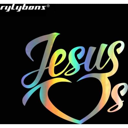 New Car Styling 15*13cm Jesus Loves Me Car Stickers and Decals Window Vinyl Car Sticker for Auto Products Car Accessories