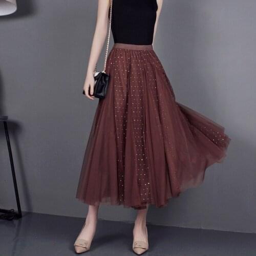 Women Solid Sweet Skirt Ladies Casual A-Line Mid-Calf Empire Cute Casual Skirts