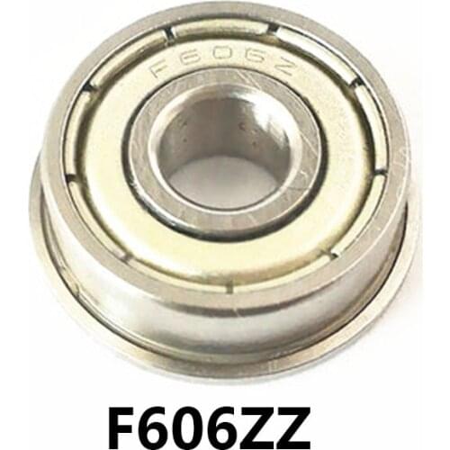 2pcs/lot F606ZZ Miniature Mini Flange Bearing F606-ZZ F606ZZ 6*17*19*6mm 6*17*19*6 High Quality Bearing Steel Material