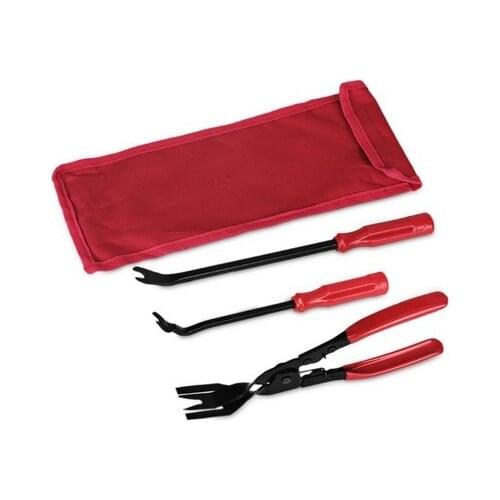 3pcs/Set Auto Car Door Panel Remover Clip Trim Auto Fastener Pliers Puller Tool Retaining Clip Remover Pry Bar Tool