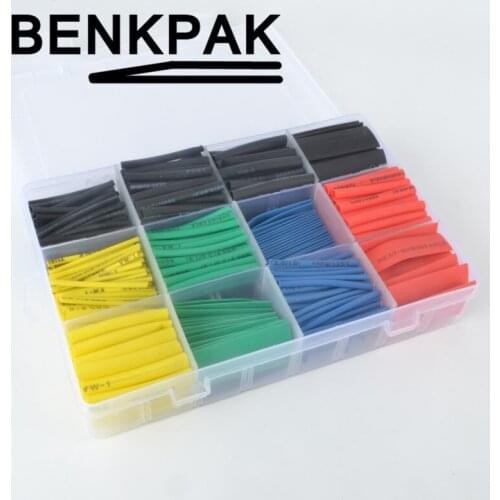 530pcs/set Heat Shrink Tubing Ratio 2:1 Wrap Wire Cable Sleeve Kit Insulation Shrinkable Tube Assortment Electronic Polyolefin