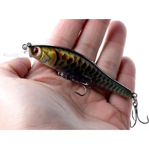 6pcs/lot 9.5cm 11.5g Minnow Fishing Lure Hard Artificial Bait Fishing Bait Laser Lures with #6 Fishing Hooks 3D Eyes