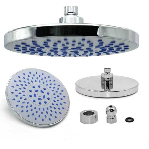 8" Round Overhead Fixed Rainfall Shower Head Swivel Waterfall Bath Sprayer Faucet Bathroom Tool Decor