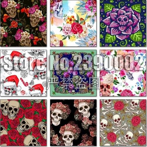 5d Diy Diamond Painting Cross Stitch Flower skull Embroidery Diamond Mosaic Paintings Full Square Rhinestone Gifts Handmade