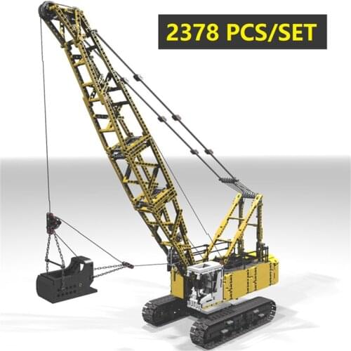 Technology Building Blocks Bricks Mechanical Gear RC MOC-17193 Engineering Car Dragline Excavator Assembling Toys Boy Gifts Kids