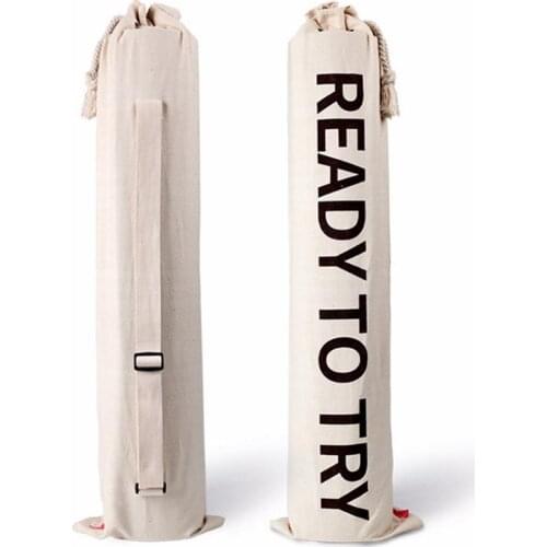 Cotton Linen Yoga Mat Cover Storage Bag Casual Exercise Fitness Carrier Practical Portable Case With Shoulder Gym