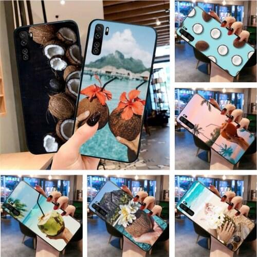 Coconut fruit on the beach Phone Case for Huawei P20 P30 P40 lite E Pro Mate 30 20 Pro P Smart 2020 P10