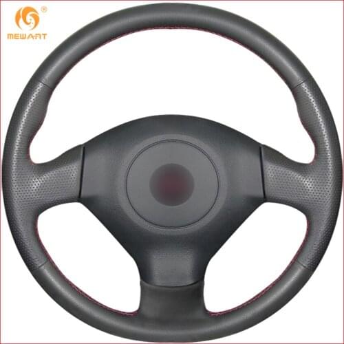 MEWANT for Subaru Legacy Impreza 2004-2005 Black Micro Fiber Artificial Leather Car Steering Wheel Cover Interior Accessories