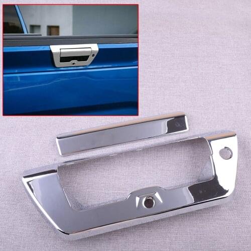 CITALL 2Pcs/Set Exterior Tailgate Handle Cover Trim Decorative Bezel Fit for Ford F150 2015 2016 2017 2018 2019 Chrome