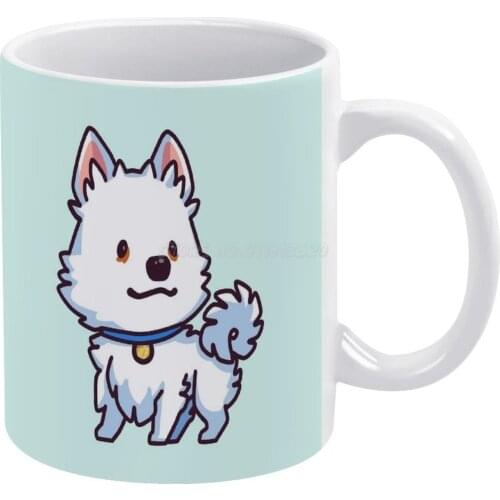 Eskie ( American Eskimo ) White Mug Coffee Mug 330ml Ceramic Home Milk Tea Cups and Mugs Travel Gift for Friends Eskie American