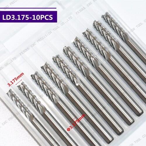 Shank 3.175mm(1/8''),10pcs,Freeshipping PCB Corn Milling Cutter,Solid carbide CNC Drill Bit,wood tool,plastic,MDF,woodworking