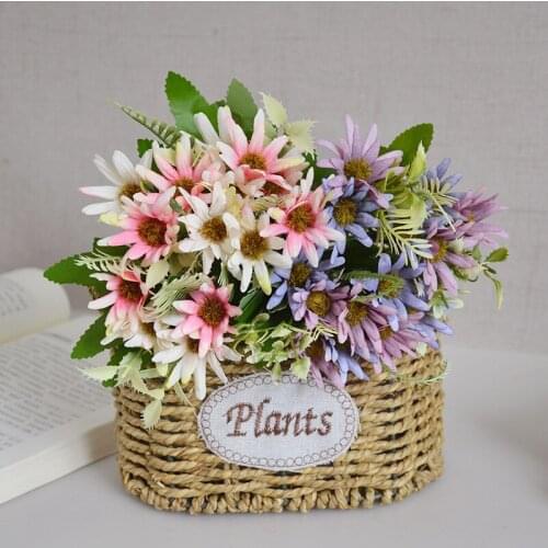 Simulation Small Wild Chrysanthemum Silk Flower for Home Living Room Decoration Wedding Layout Flower Bouquet Daisy