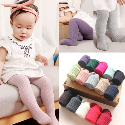Pudcoco Newborn Infant Toddler Tights Baby Cotton Tights Baby Girl Non-slip Knee High Stockings Size 0-6T