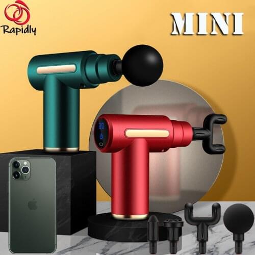 LCD Display Massage Gun Mini Deep Muscle Massager Muscle Pain Body Neck Massage Exercising Relaxation Slimming Shaping Pain Rel