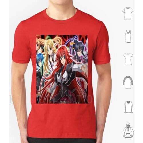 High School Dxd Group T Shirt Men Cotton Anime High School Dxd Manga Highschool Dxd Rias Gremory Rias Girls Akeno