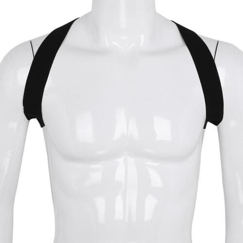 Alvivi Mens Chest Harness Wide Shoulder Straps Gay Clubwear Costumes Mens Strong Nylon X-Shape Back Elastic Arnes Hombre Belt