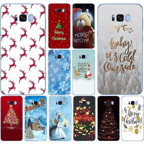 305DD Merry Christmas Soft Silicone Cover Case for Samsung Galaxy S6 S7 edge S8 S9 S10 plus A70 A50 case