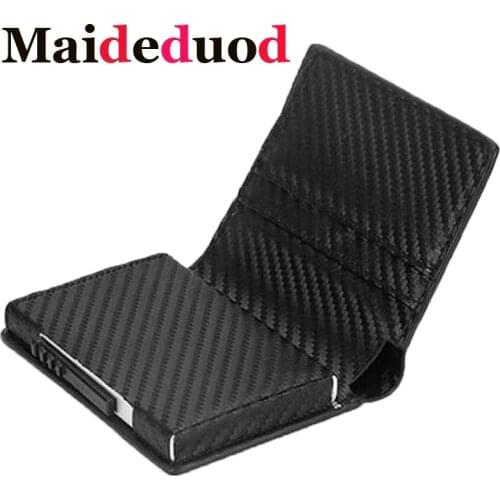 Maideduod New Men Women Credit Card Holder Wallet Aluminium Metal Wallet for Cards Business Card Package RFID Protector