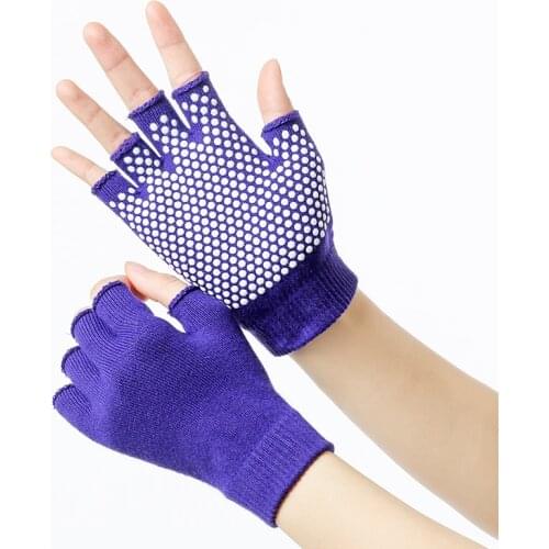 Yoga Gloves Women Gym Fitness Non Slip Training Workout Bodybuilding Pilates Sports Half Finger Hand Protector