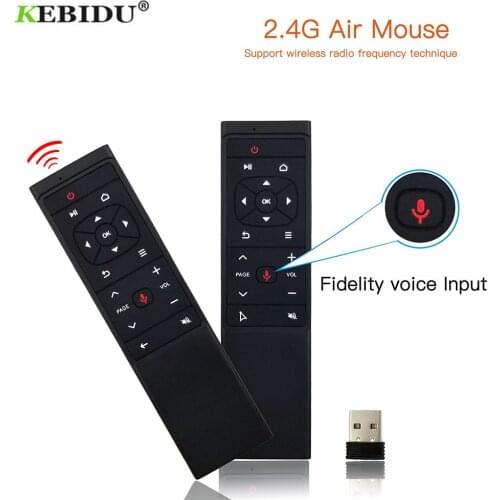 KEBIDU 2.4G Voice Remote Control MT12 Wireless Air Mouse Microphone Gyroscope For Android TV Box H96 X96 MAX HK1 TX6 A95X F1