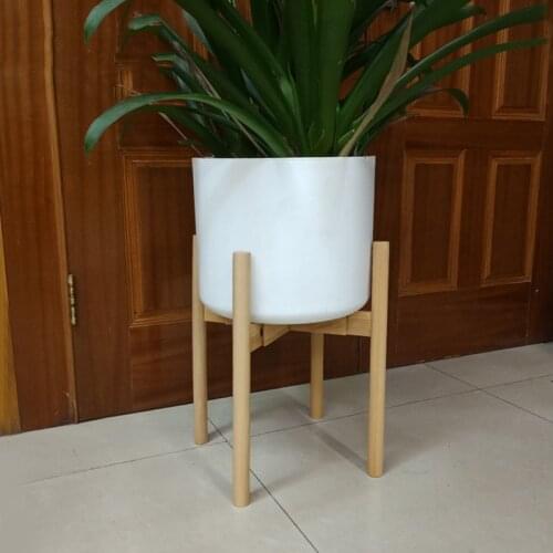 Adjustable Stand Holder Rack Wooden Sturdy for Flower Potted Indoor Outdoor ALI88
