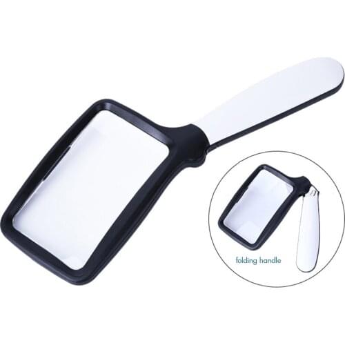 Hand Magnifying Glass Handheld Folding Reading Magnifier 2X with 5 LED Lights Ideal for Seniors Reading Small Prints, Book