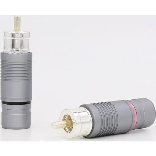VR010S Silver Shadow audio RCA connectors plug with silver plated for Audio interconnect cable