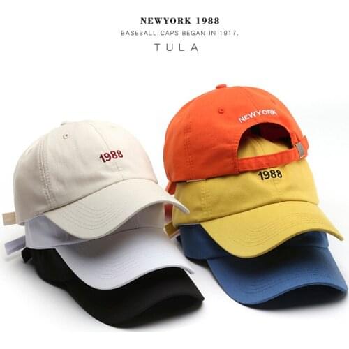 Hat new wild ins1988 digital embroidered baseball cap female sunscreen sunshade male outdoor leisure sunhat Snapback Hat